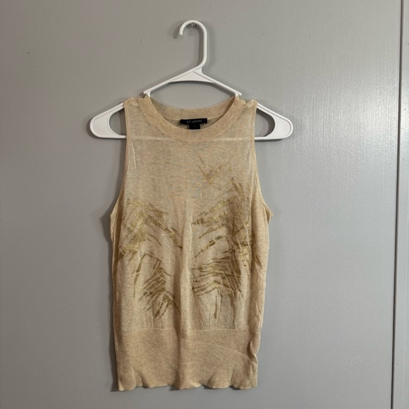St. John Cream and Gold Tank Top Size Small - Picture 10 of 10